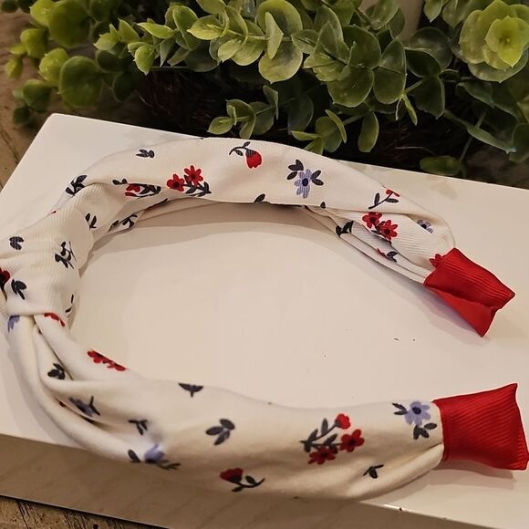 Floral Knot Headband Red White And Blue NWOT - Picture 4 of 6